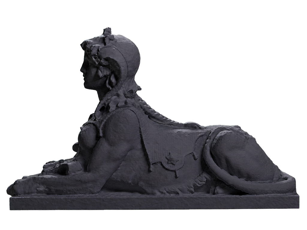 Sphinx - photogrammetry scan Charcoal Black collectible bust