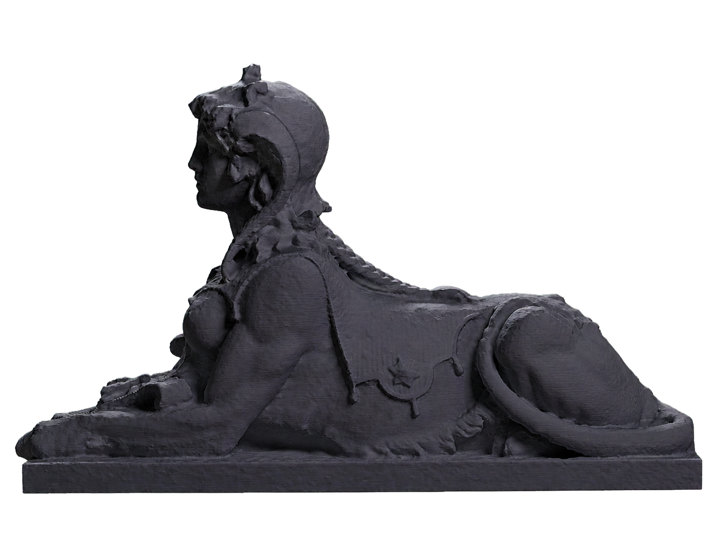 Sphinx - photogrammetry scan Charcoal Black collectible bust