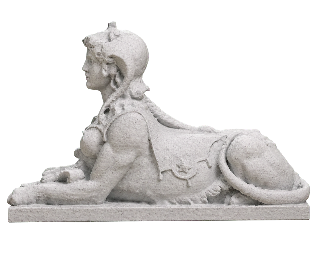Sphinx - photogrammetry scan Marble Stone collectible bust