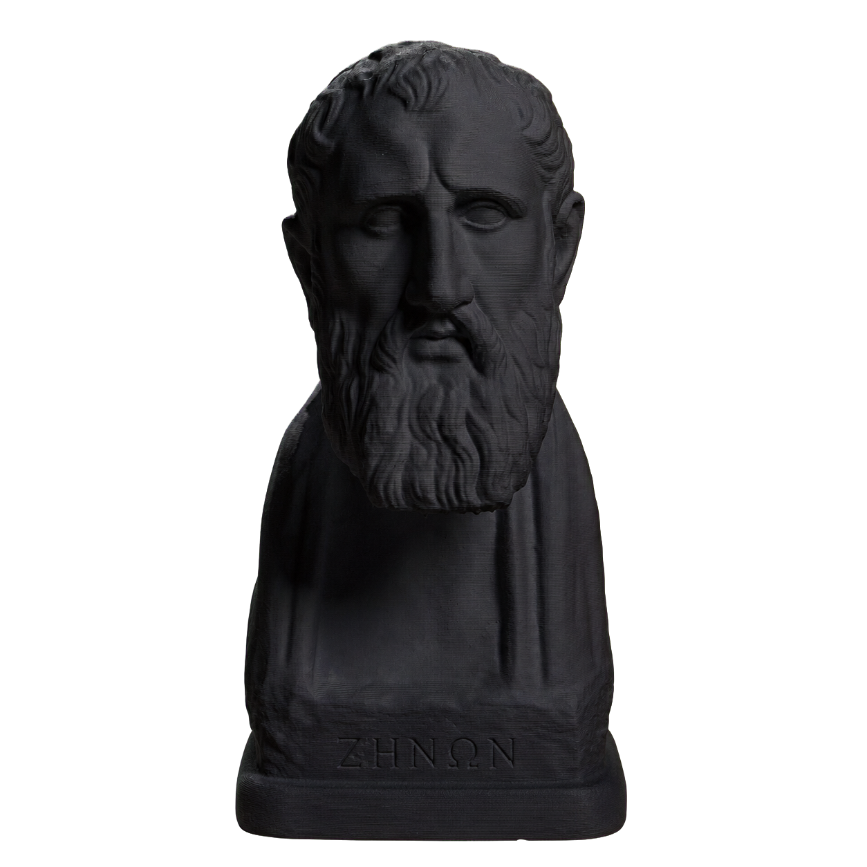 Portrait of Zeno of Kition Greek Philosopher Charcoal Black collectible bust