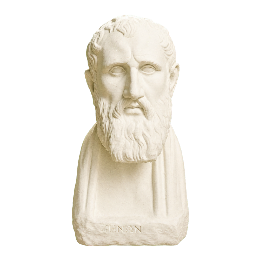 Portrait of Zeno of Kition Greek Philosopher Ivory White collectible bust