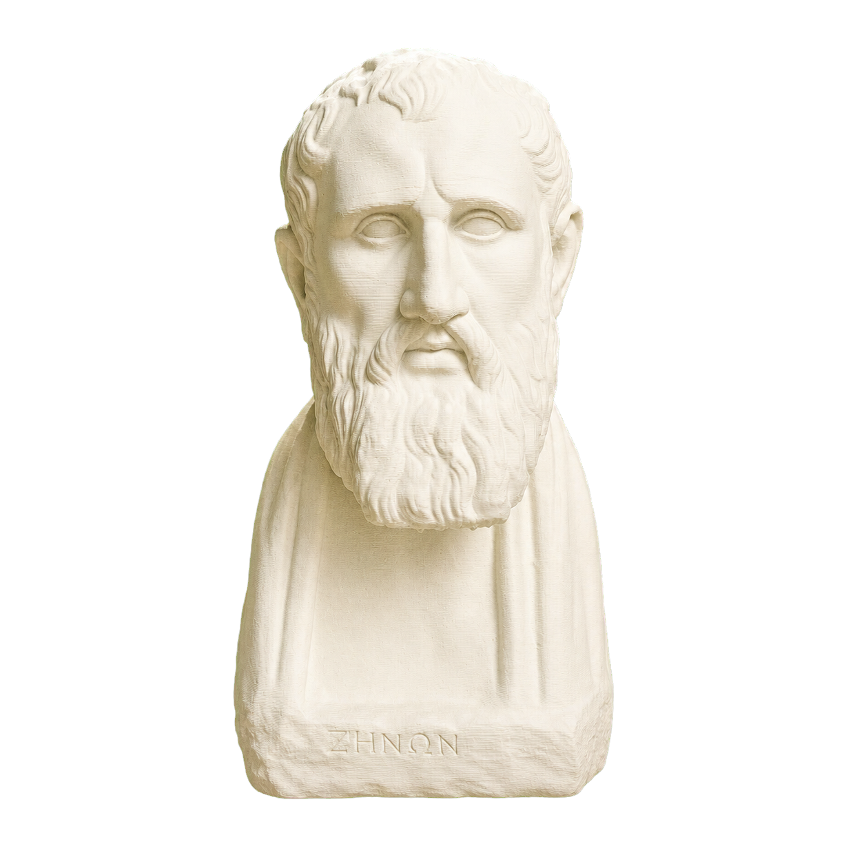 Portrait of Zeno of Kition Greek Philosopher Ivory White collectible bust