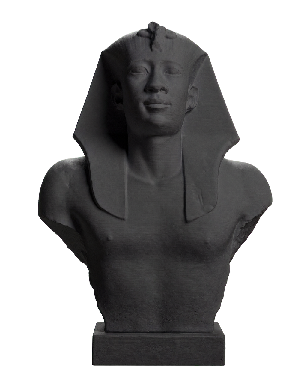 Portrait of Pharaoh Amasis (563-525 BC) Charcoal Black collectible bust