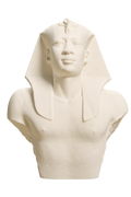 Portrait of Pharaoh Amasis (563-525 BC) Ivory White collectible bust