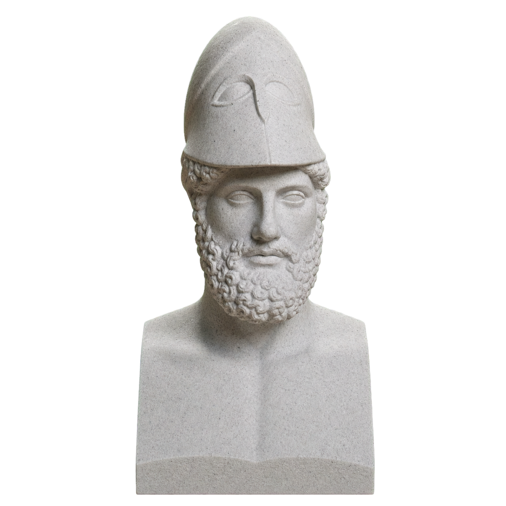 Portrait of Commander Pericles / Kimon / Cimon Marble Stone collectible bust
