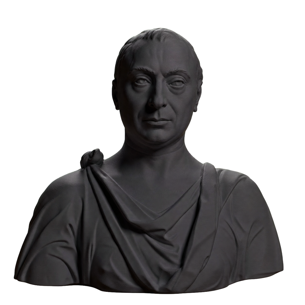 Bust of Francesco di Tommaso Sassetti Charcoal Black collectible bust