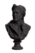 Portrait of Nicolas Coustou Charcoal Black collectible bust