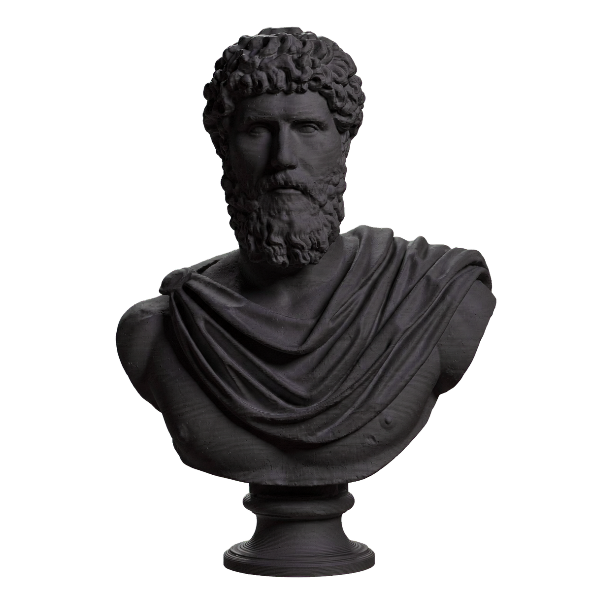 Portrait of Lucius Auelius Verus (Designated Emperor 136-138 AD) Charcoal Black collectible bust