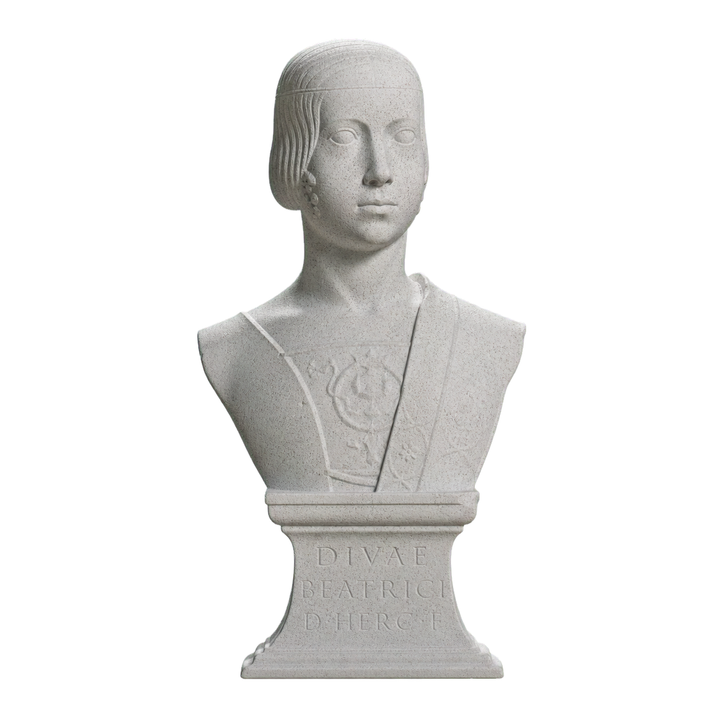 Portrait of Beatrice d'Este Marble Stone collectible bust