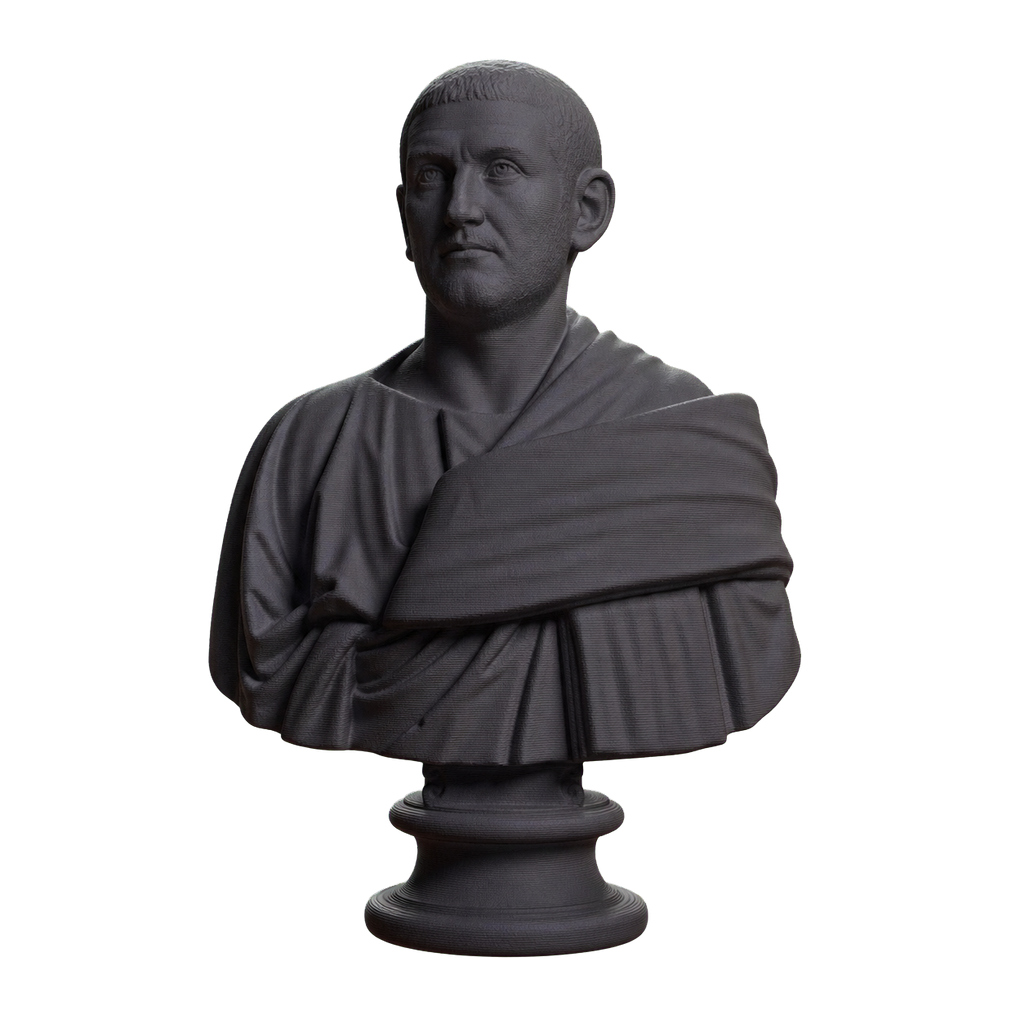 Bust of a man (Gordianus Africanus?) Charcoal Black collectible bust