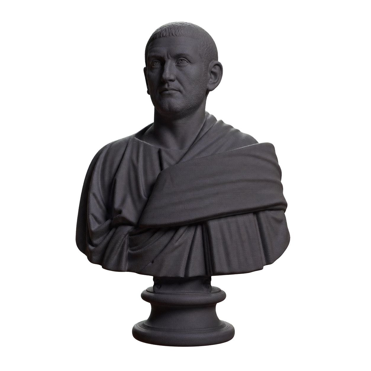 Bust of a man (Gordianus Africanus?) Charcoal Black collectible bust