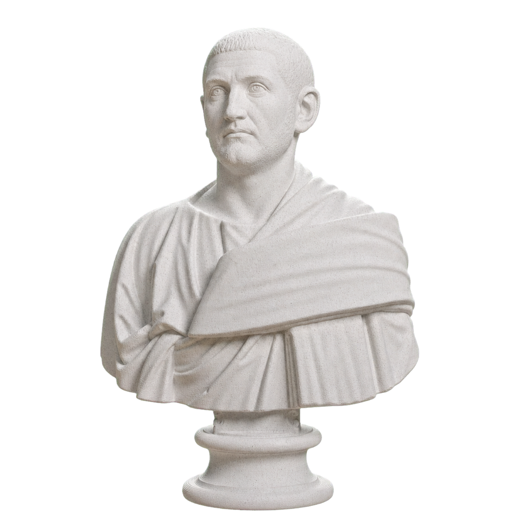 Bust of a man (Gordianus Africanus?) Marble Stone collectible bust