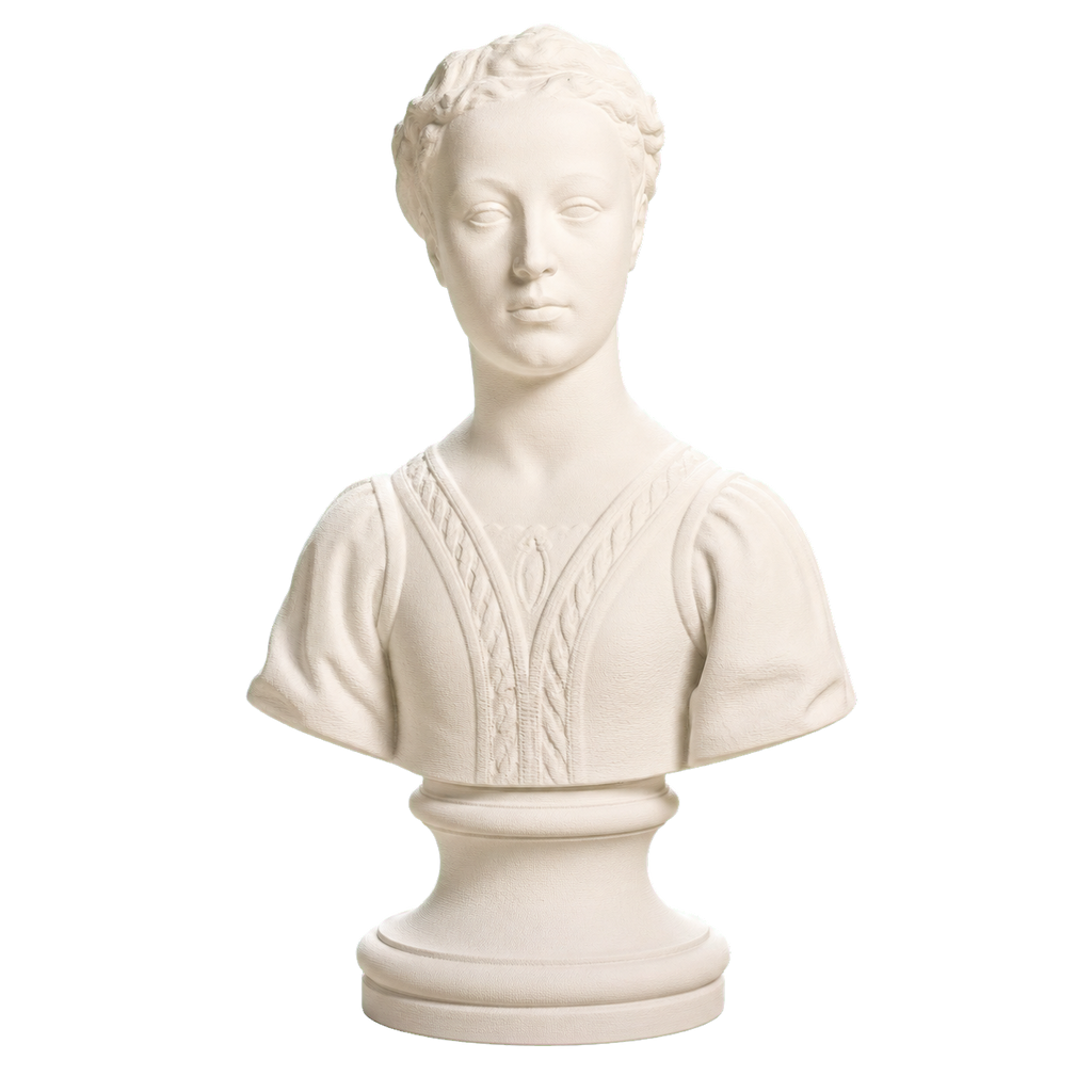 Portrait of a young woman Ivory White collectible bust