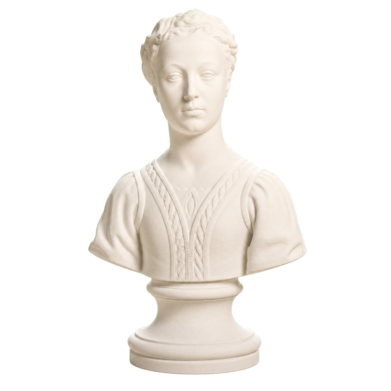 Portrait of a young woman Ivory White collectible bust