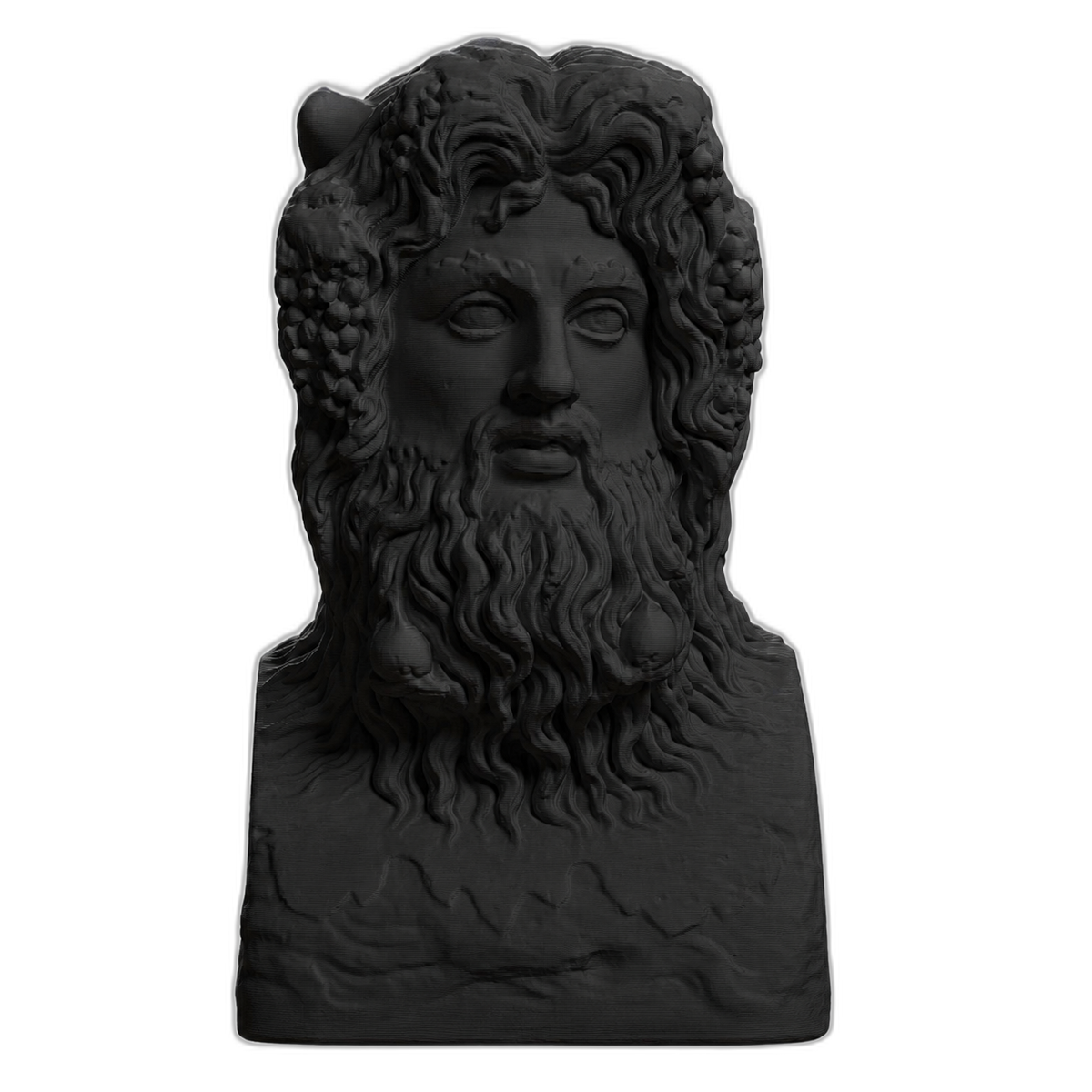 Sea Deity Crowned with Horns Charcoal Black collectible bust