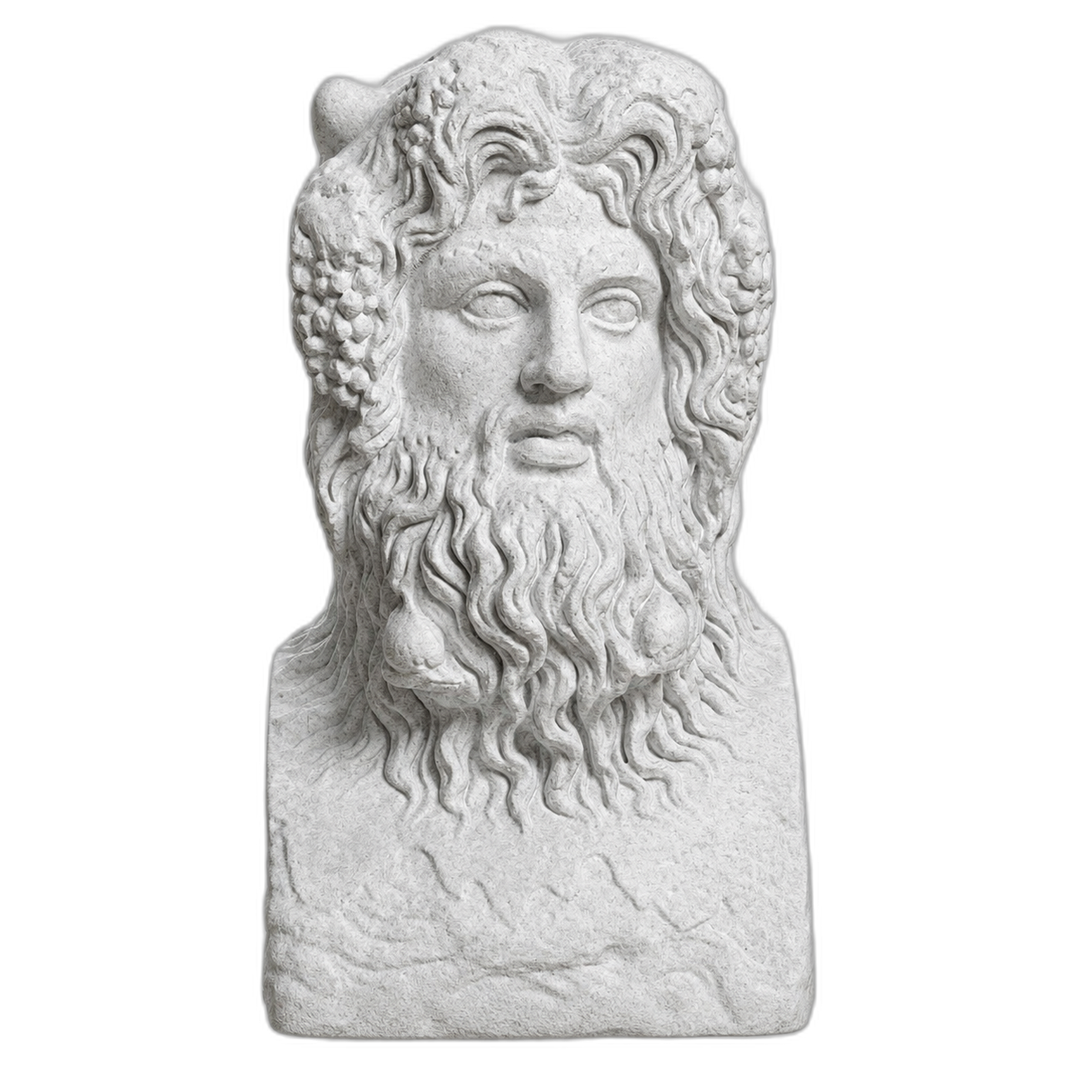 Sea Deity Crowned with Horns Marble Stone collectible bust