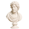 Bust of a Philosopher or Barbarian (?) Ivory White collectible bust