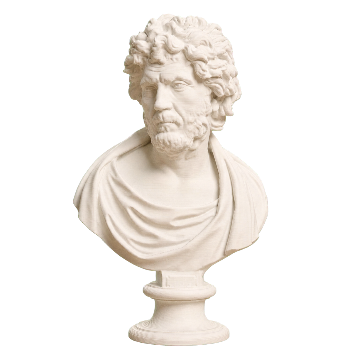 Bust of a Philosopher or Barbarian (?) Ivory White collectible bust
