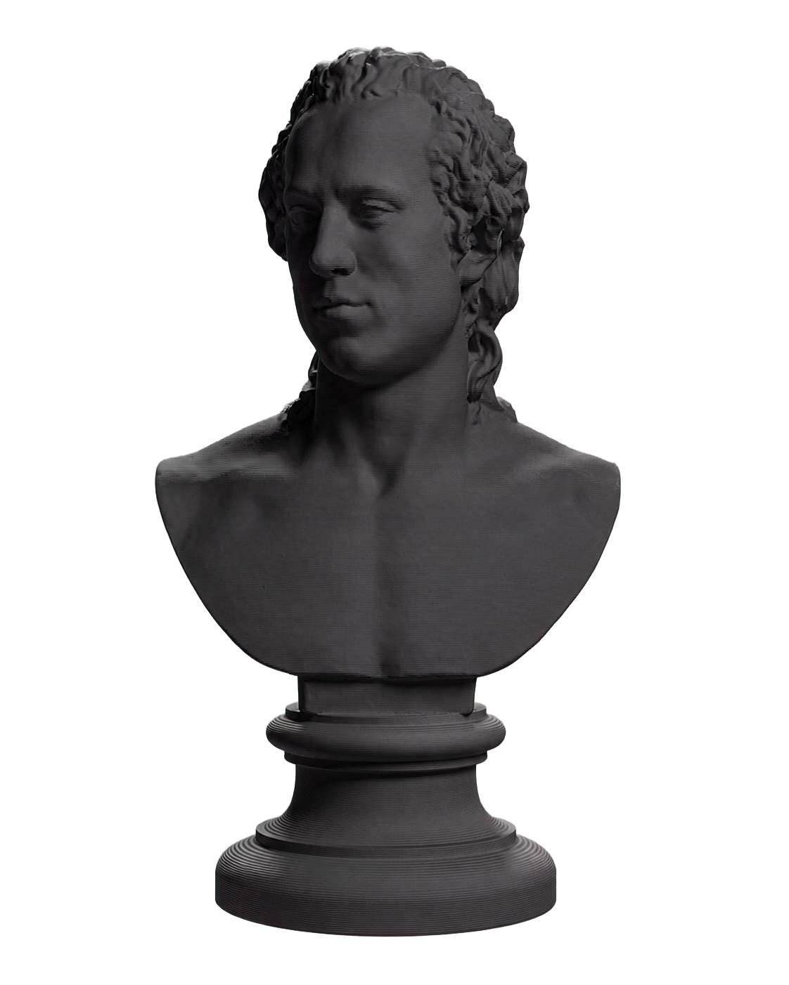 Portrait of Nicolai Abraham Abildgaard Charcoal Black collectible bust