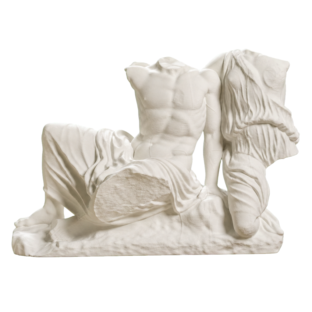 Cecrops and his daughter Pandrosos Ivory White collectible bust