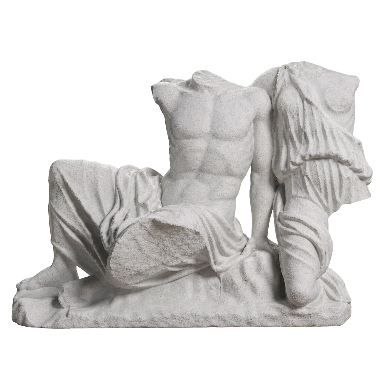 Cecrops and his daughter Pandrosos Marble Stone collectible bust