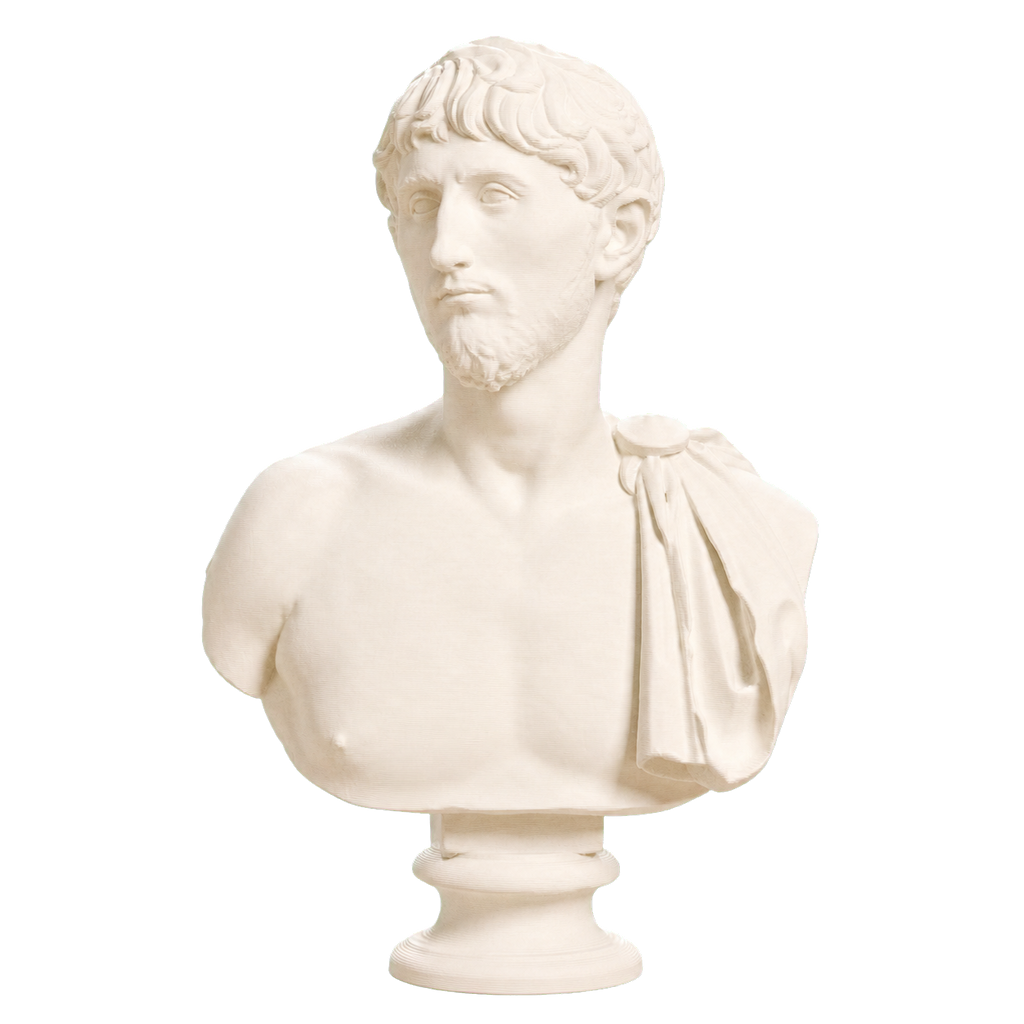 Portrait of a man with an army cape Ivory White collectible bust