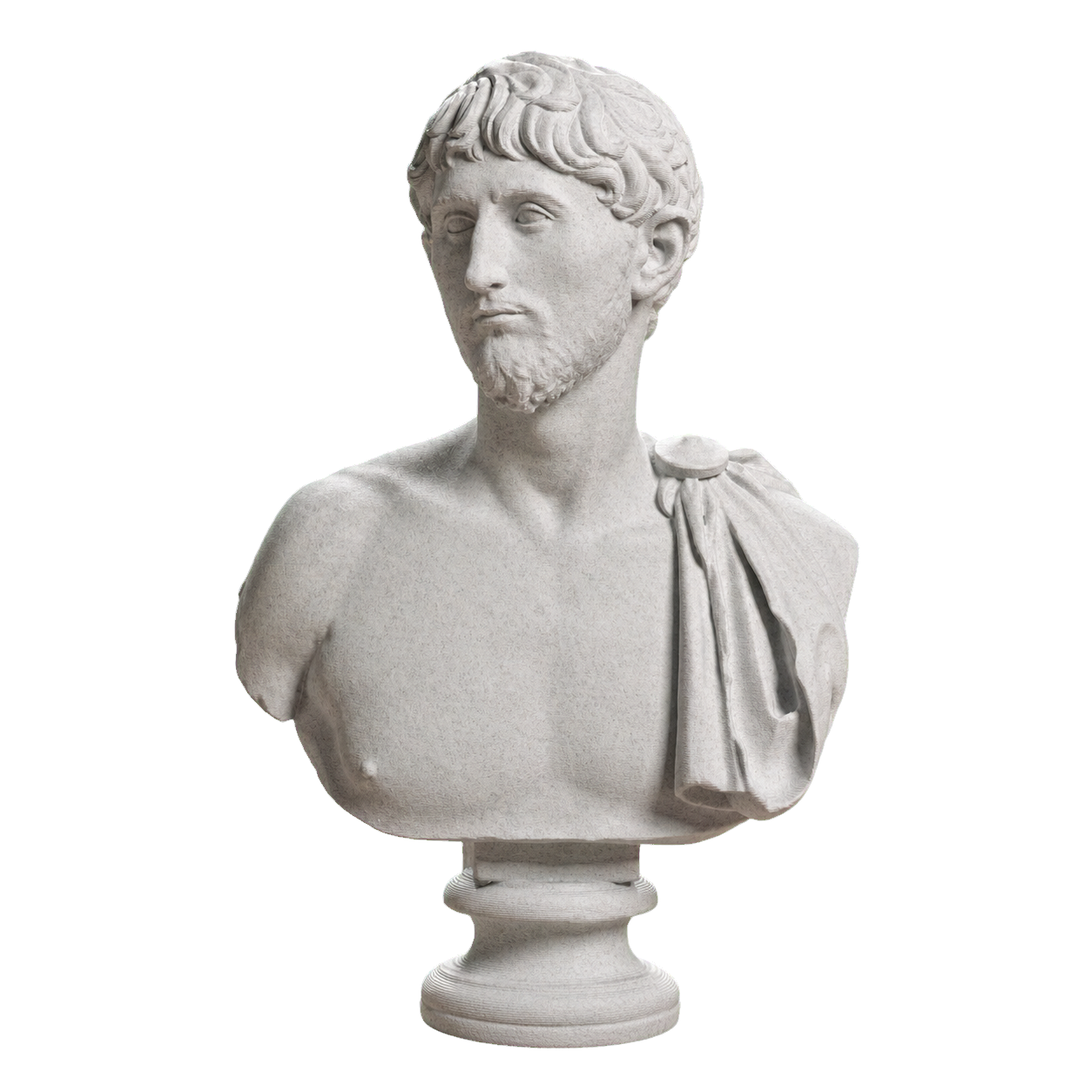 Portrait of a man with an army cape Marble Stone collectible bust
