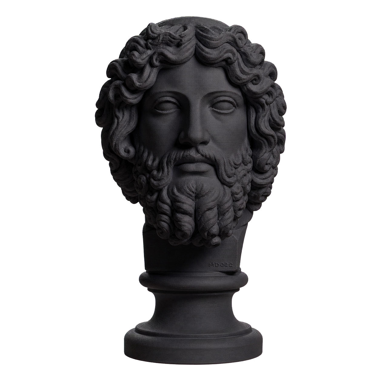 Bearded Deity Zeus Charcoal Black collectible bust