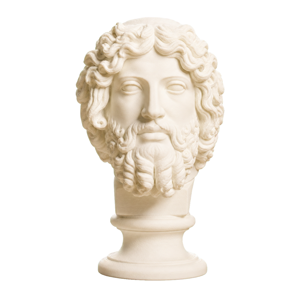 Bearded Deity Zeus Ivory White collectible bust