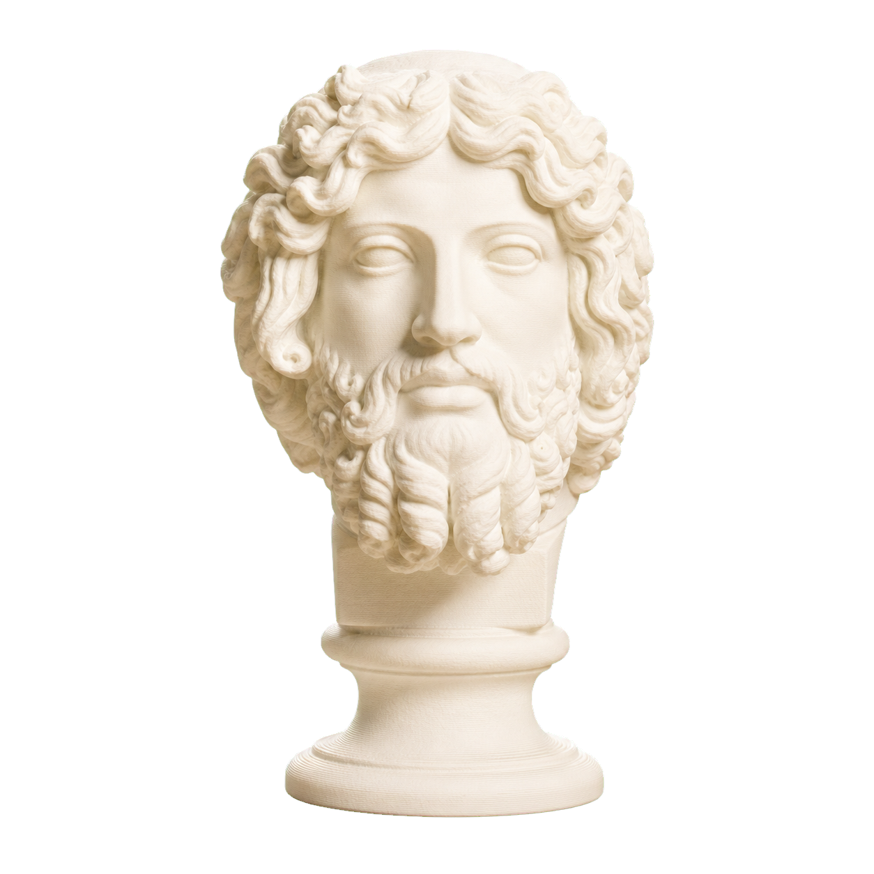 Bearded Deity Zeus Ivory White collectible bust