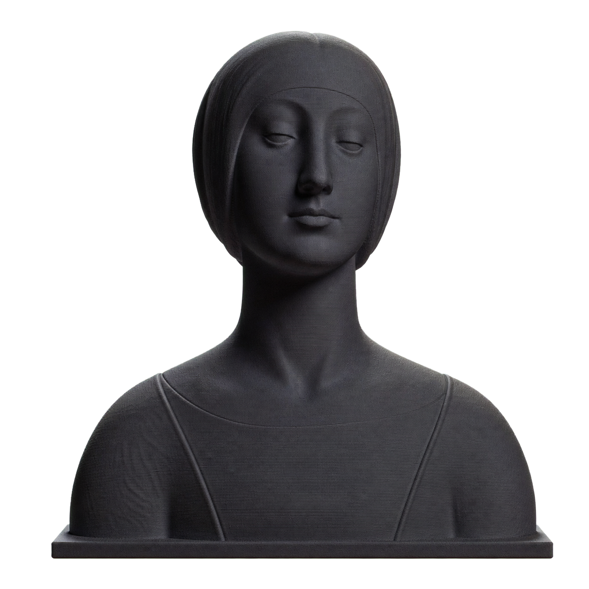 Female Bust Isabella of Aragon (?) Charcoal Black collectible bust