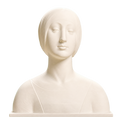 Female Bust Isabella of Aragon (?) Ivory White collectible bust