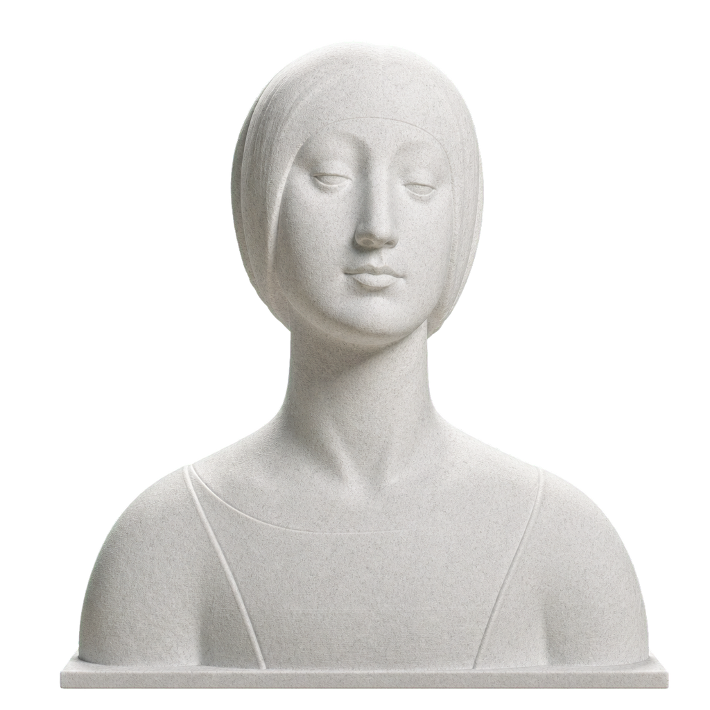 Female Bust Isabella of Aragon (?) Marble Stone collectible bust