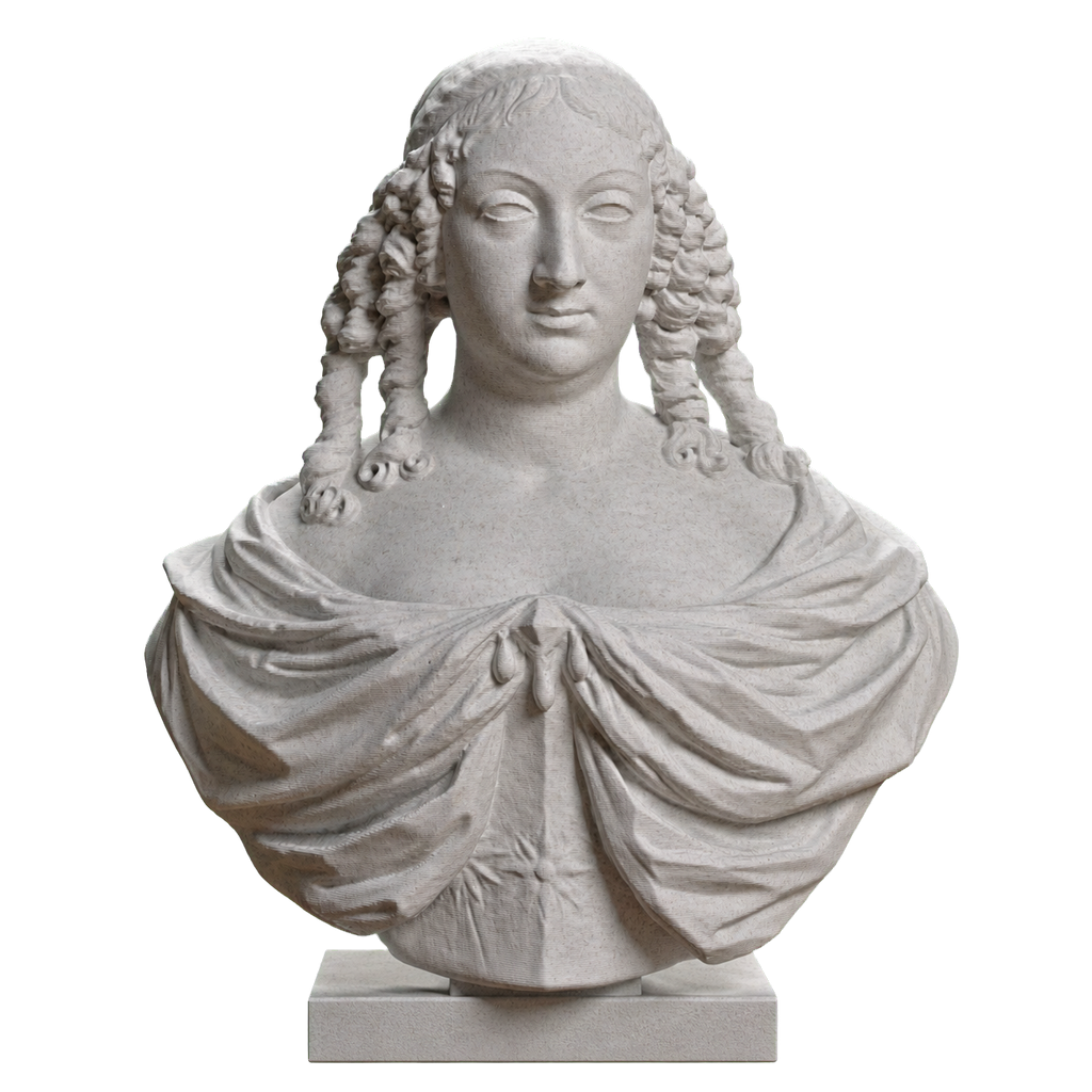 Marie Louise Gonzaga Marble Stone collectible bust