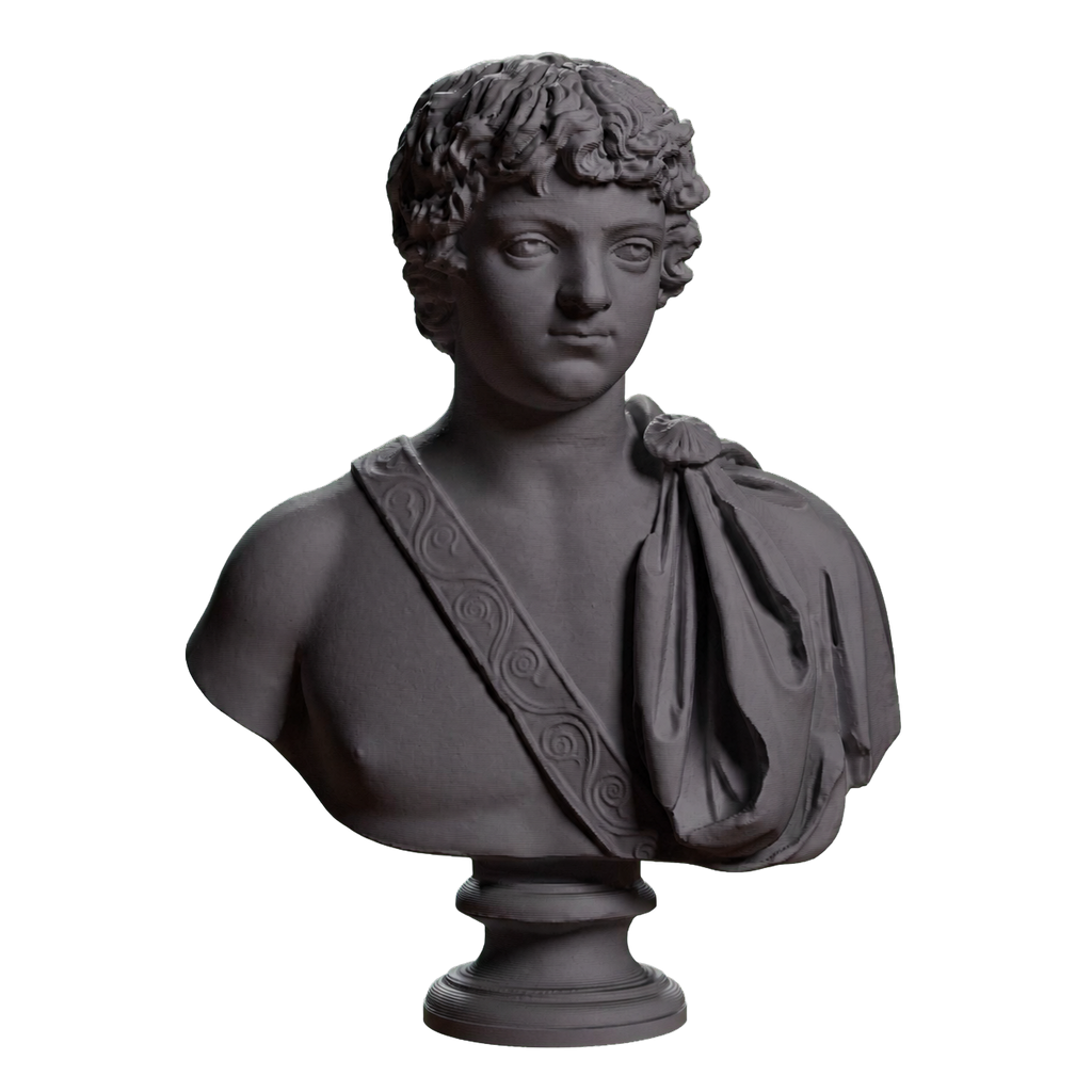 Portrait of Caracalla as a young man Charcoal Black collectible bust