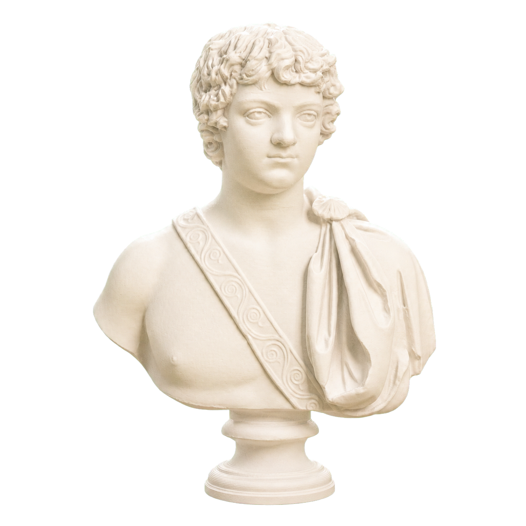 Portrait of Caracalla as a young man Ivory White collectible bust