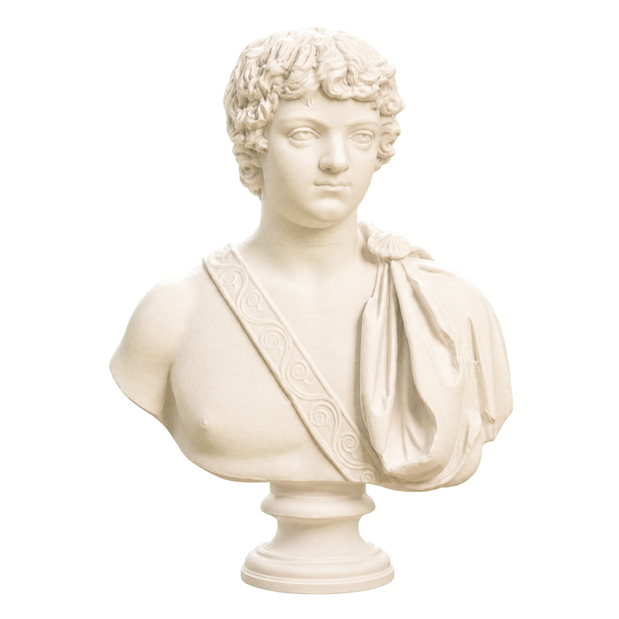 Portrait of Caracalla as a young man Ivory White collectible bust