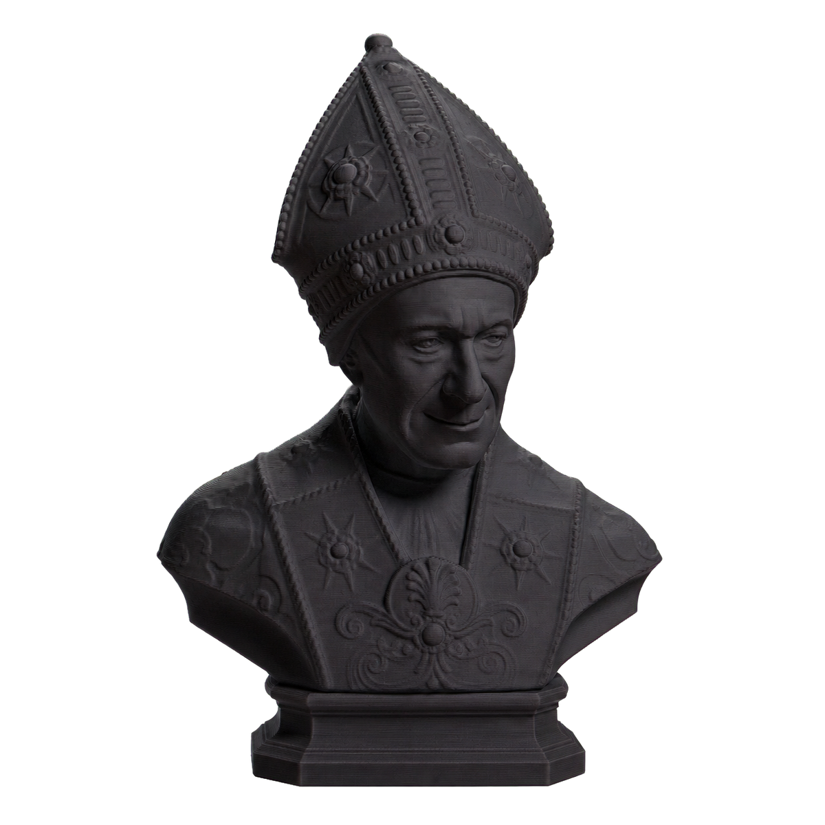 Portrait of Bishop Leonardo Salutati Charcoal Black collectible bust