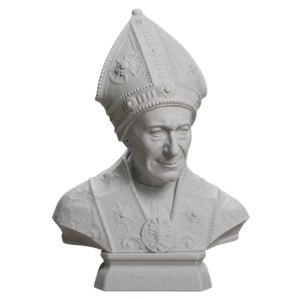 Portrait of Bishop Leonardo Salutati Marble Stone collectible bust