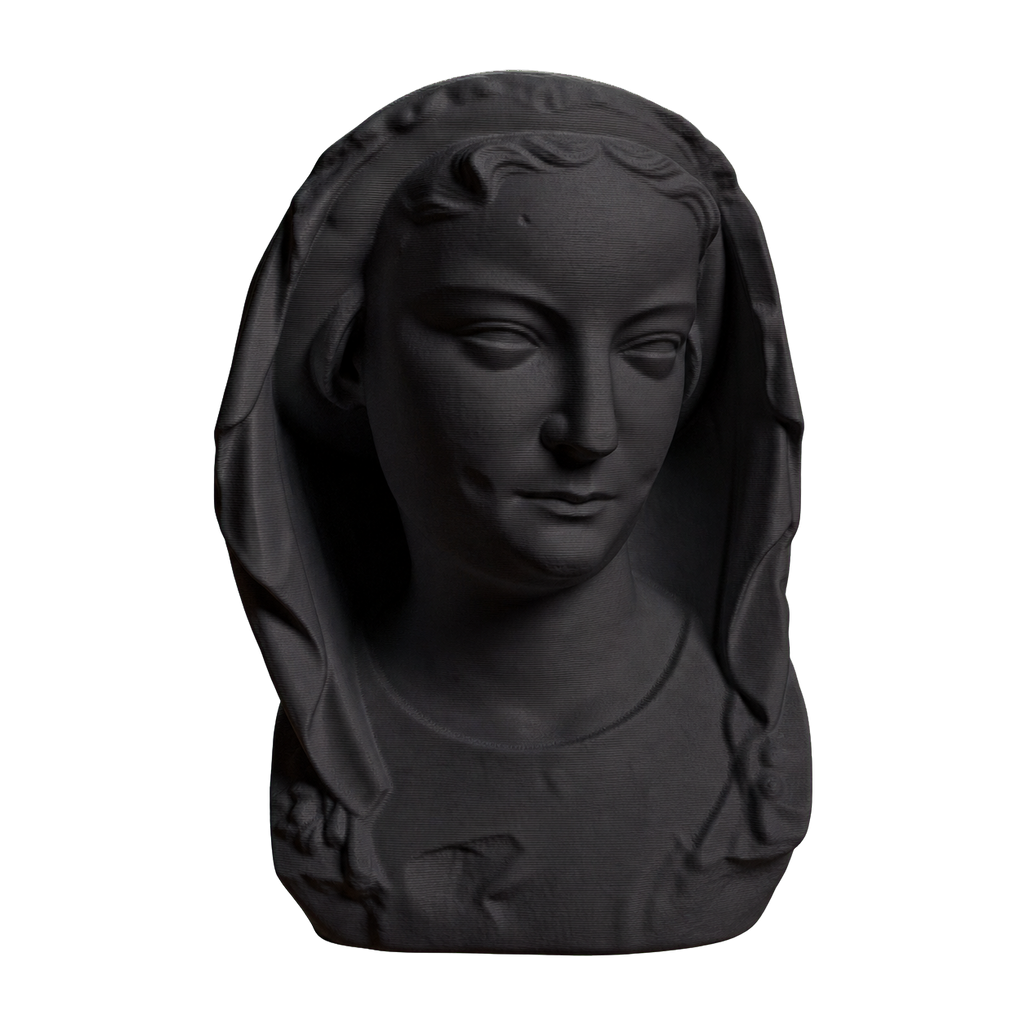 Head of a wise virgin Charcoal Black collectible bust