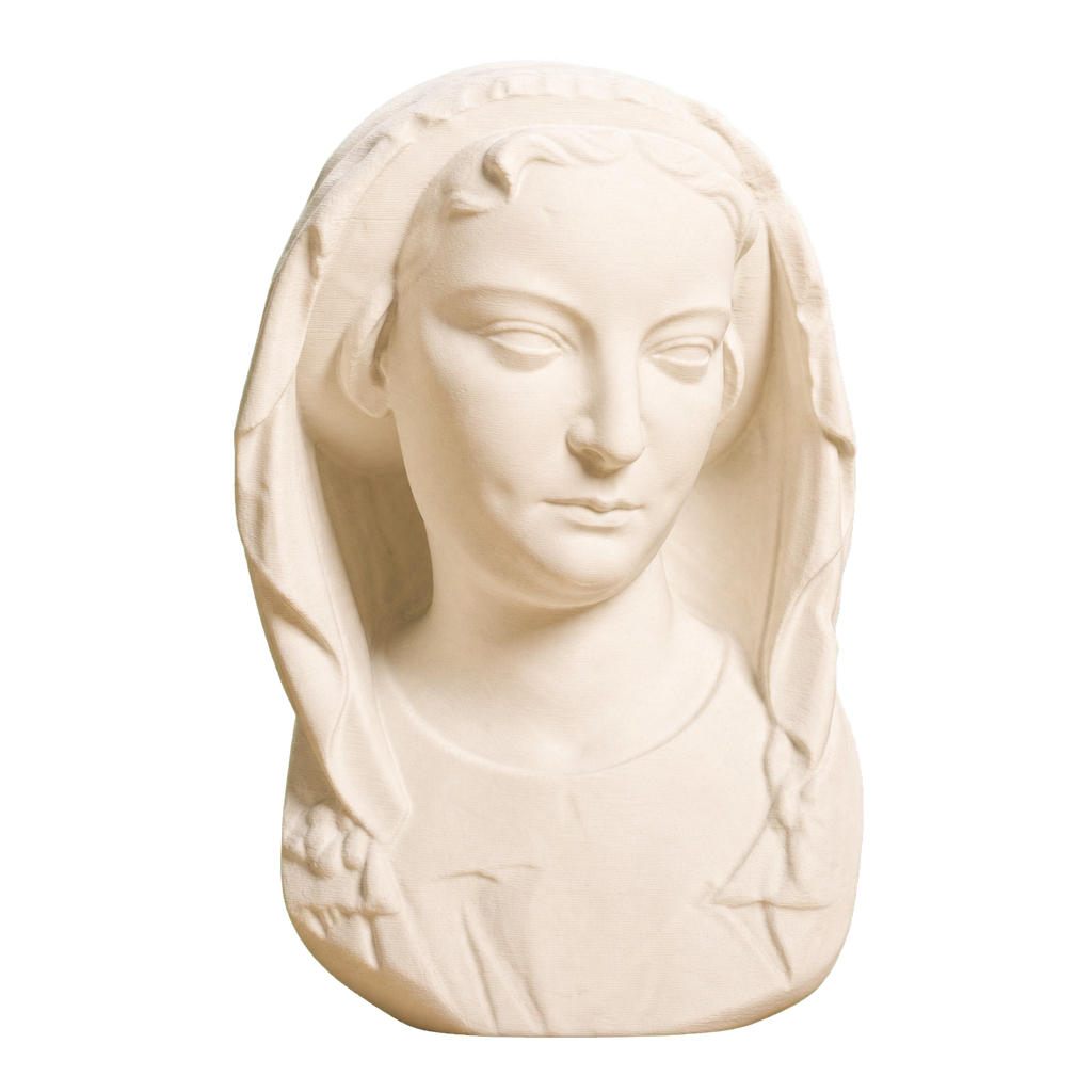 Head of a wise virgin Ivory White collectible bust