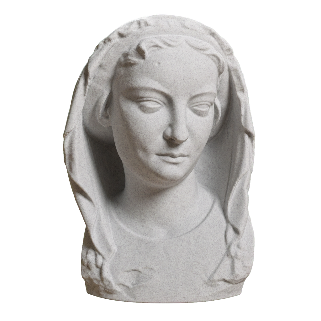 Head of a wise virgin Marble Stone collectible bust