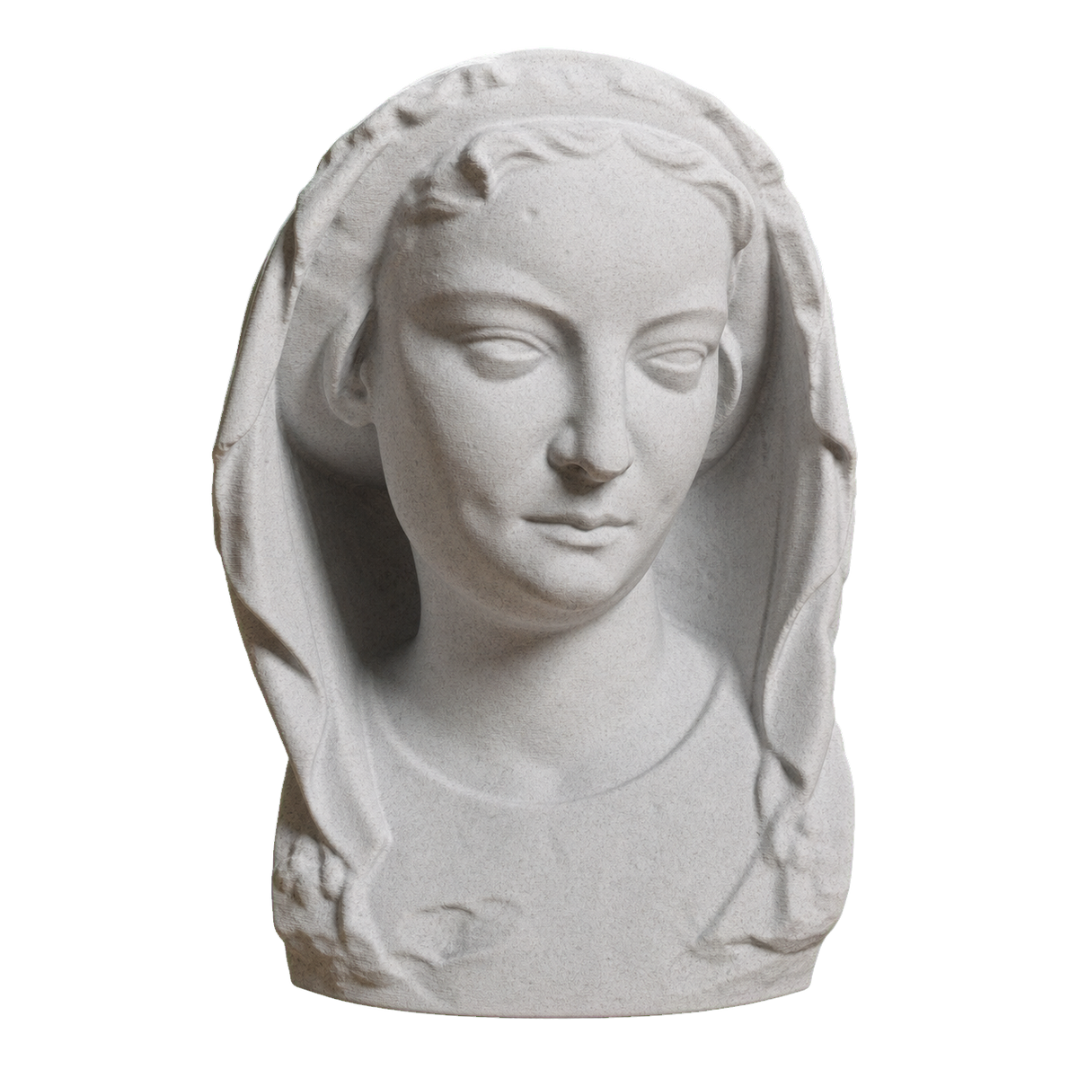 Head of a wise virgin Marble Stone collectible bust