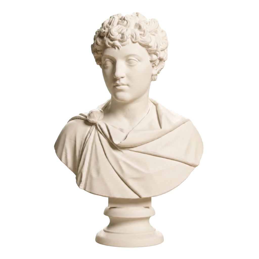 Portrait of Marcus Aurelius as a young man Ivory White collectible bust