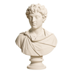 Portrait of Marcus Aurelius as a young man Ivory White collectible bust
