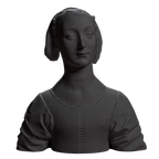 Portrait of Marietta Strozzi Charcoal Black collectible bust