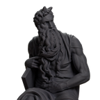 Moses (Upper Half) Charcoal Black collectible bust