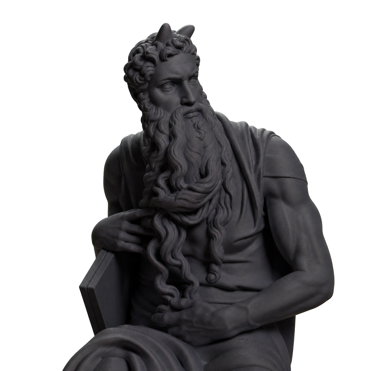 Moses (Upper Half) Charcoal Black collectible bust