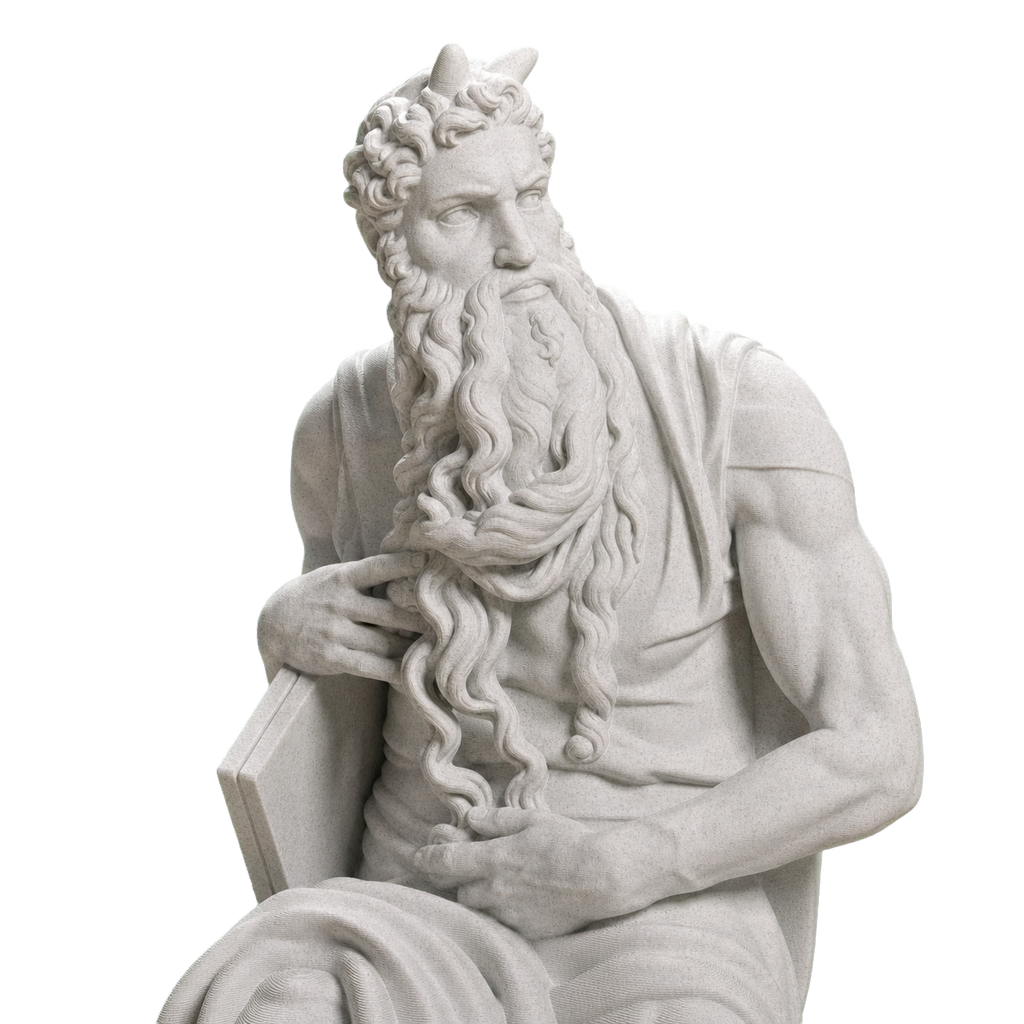 Moses (Upper Half) Marble Stone collectible bust