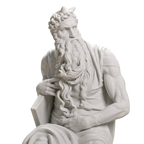 Moses (Upper Half) Marble Stone collectible bust